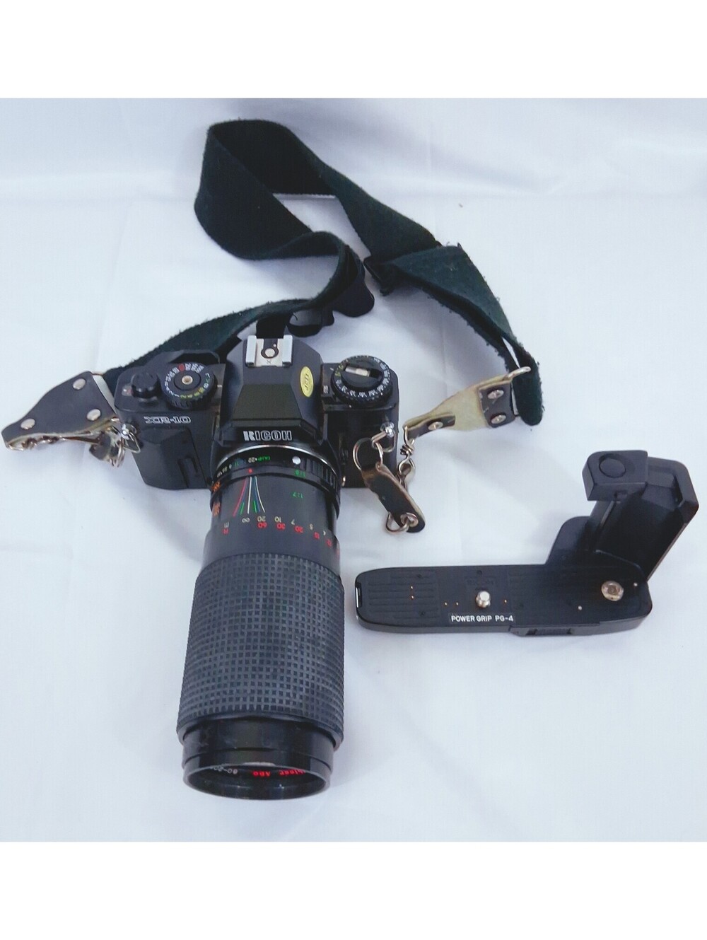 Ricoh XR-10M 35mm SLR Film Camera w/ ALBINAR ADG 80-200mm & POWER Grip PG-4